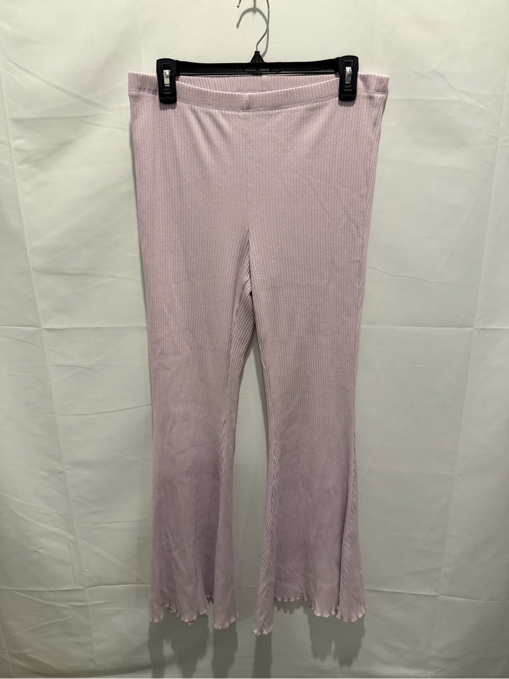 aerie Lavender Ribbed flare pants size L.casual,lounge,comfy